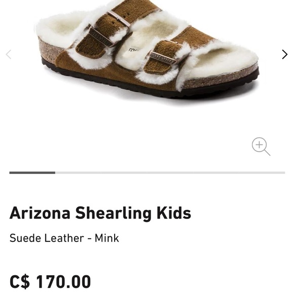 Birkenstock Brown Shearling Slippers with Adjustable Straps - Picture 5 of 5